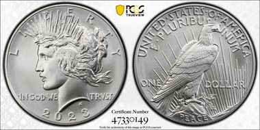 2023 $1 Peace Dollar First Strike MS70