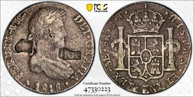 (c.1822) 8 R Chi-Loe C/M on Cast "1818 Lima 8R" VF30