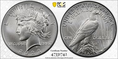 2023 $1 Peace Dollar First Strike MS69