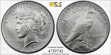 2023 $1 Peace Dollar First Strike MS70