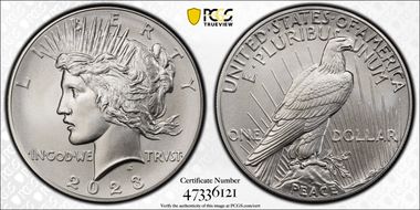2023 $1 Peace Dollar First Strike MS70