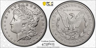 2023 $1 Morgan Dollar First Strike MS70