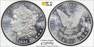 1885 $1 MS65