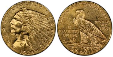 1929 $2.50 MS62