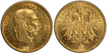 1896 10 Cor KM-2805  Au AU58