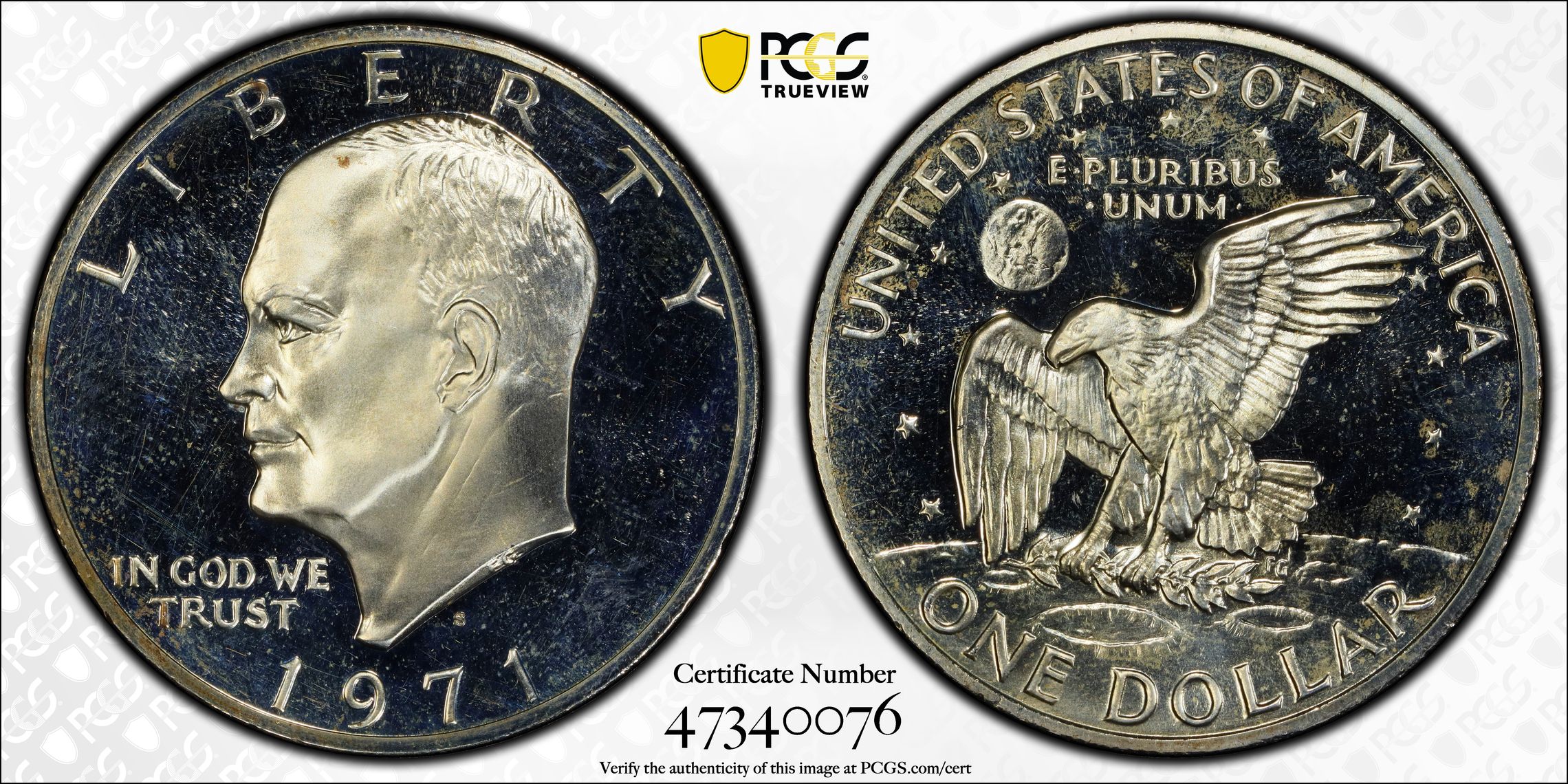 PCGS Certificate Verification Coin Details for Cert #47340076