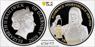 2020 £10 Florence Nightingale PR69DCAM
