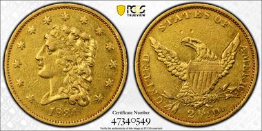 1834 $2.50 Classic N1