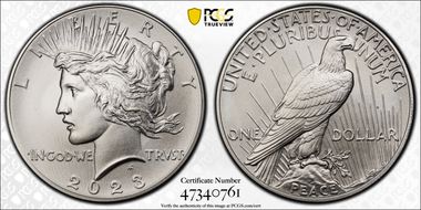 2023 $1 Peace Dollar MS68