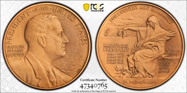 (2014) AE Medal Franklin D. Roosevelt Chronicles Set MS66RD