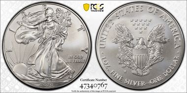 2020-W $1 Burnished Silver Eagle SP67