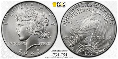 2023 $1 Peace Dollar First Strike MS70