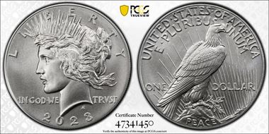 2023 $1 Peace Dollar First Strike MS70