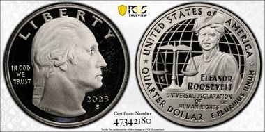 2023-S 25C Eleanor Roosevelt PR67DCAM