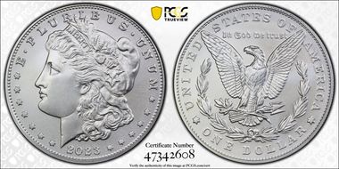 2023 $1 Morgan Dollar First Strike MS70