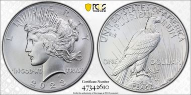 2023 $1 Peace Dollar First Strike MS70
