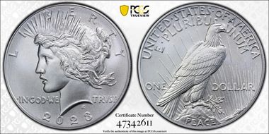 2023 $1 Peace Dollar First Strike MS69