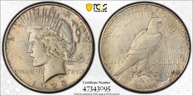 1928-S $1 AU53