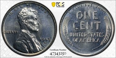 1943-D 1C MS67+
