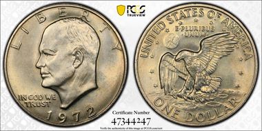 1972 $1 Type 2 MS66+