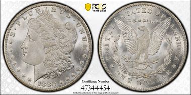1880/79-CC $1 Reverse of 1878 MS65