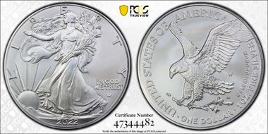 2022-W $1 Burnished Silver Eagle SP70