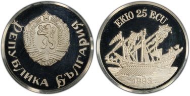 1993 25 Ecu X#1 PR65DCAM