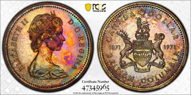 1971 S$1 British Columbia Ag SP66