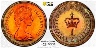 1973 1/2p S-A1 New Penny PR67RB
