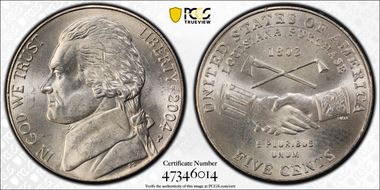 2004-P 5C Peace Medal MS65