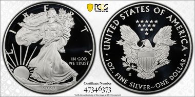 2020-S $1 Silver Eagle PR70DCAM