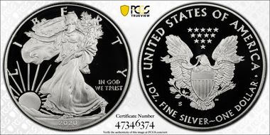 2020-S $1 Silver Eagle PR69DCAM