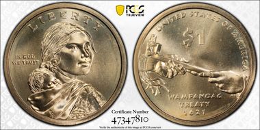 2011-P $1 Native American - Position A MS67