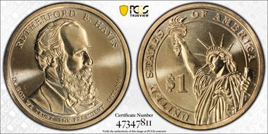 2011-D $1 Rutherford B. Hayes Position B MS68