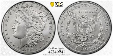 2023 $1 Morgan Dollar First Strike MS70