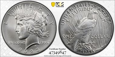 2023 $1 Peace Dollar First Strike MS70
