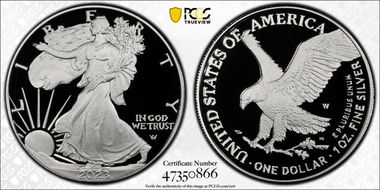 2023-W  $1 Silver Eagle First Strike PR70DCAM