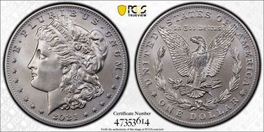 2021 $1 Morgan Dollar 100th Anniversary MS69