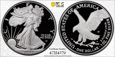 2023-W $1 Silver Eagle PR70DCAM