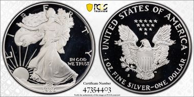 1986-S $1 Silver Eagle PR69DCAM