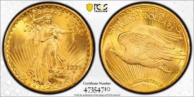 1925 $20 MS66