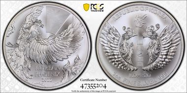2022 Medal Korean Phoenix Ag 1oz MS70