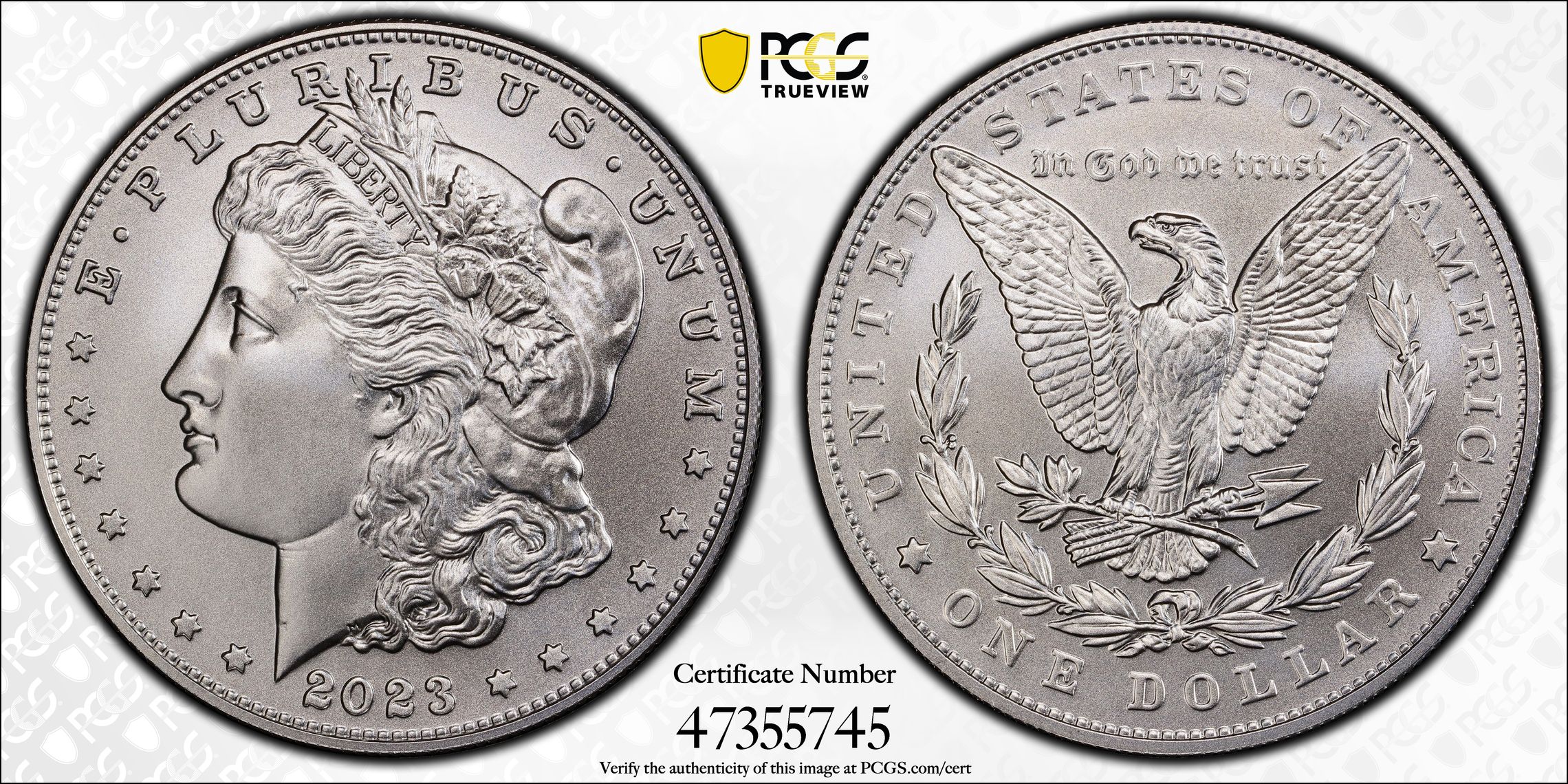 PCGS Certificate Verification Coin Details for Cert #47355745