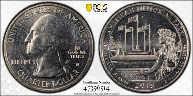 2019-W 25C American Memorial NP MS66