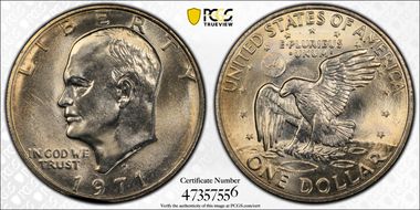 1971-D $1 MS67