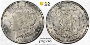 1921-S $1 MS66+