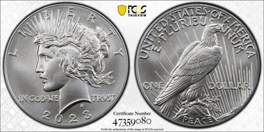 2023 $1 Peace Dollar First Strike MS70