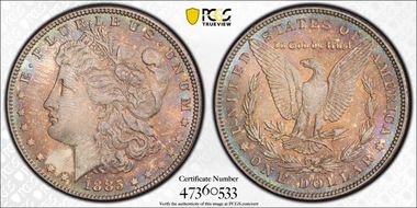 1885 $1 MS65