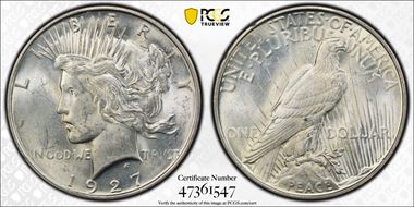 1927-D $1 MS62