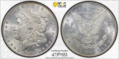 1878 7TF $1 Reverse of 1878 MS62